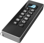 USB pulk Kobra usb-c m&auml;lupulk 16 gb riistvaralise kr&uuml;ptimise ja klahvistiku kaudu pin-sisestusega, arendatud ja toodetud saksamaal, valatud korpus, fips 197