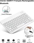 Fogari klaviatuur ipad 10th generation 2022 jaoks | azerty juhtmevaba bluetooth klaviatuur | klaviatuurikohver ipad 10th gen 10.9 tolli jaoks - a2696/a2757/a2777, roosa kuld