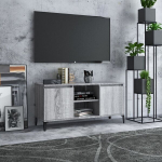 vidaXL metalljalgadega telerikapp, hall Sonoma tamm, 103,5x35x50 cm