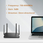 2 tk 5g Wlan antenn 4g Lte antenn, omnidirektsionaalne antenn, ruuteri v&auml;line antenn Sma / 2 x Ts9, 700&ndash;6000 Mhz, Gsm/gprs/2g/3g/4g/5g, ruuteri turvalisuse, Ip-kaamera, Usb-adapteri, Pci-e kaartide jaoks