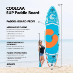 Coolcaa 354 cm x 86 cm x 15 cm aerusurfilaud koos premium sup tarvikutega, kandev&otilde;ime kuni 210 kg, sup laud t&auml;iskasvanutele ja teismelistele, k&otilde;ikidel tasemetel