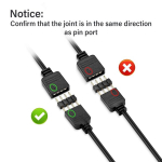 Gintooyun 2 t&uuml;kki 1 kuni 5 Argb splitterkaabel, 12 V, 4-kontaktiline emane kuni viie Sm 4-kontaktilise emase adresseeritava Rgb splitterkaabel Led-valgusribadele, 12 V Argb ventilaatorile, arvutikorpusele jne (30 cm) (style 12)
