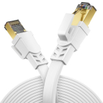 Deleycon Cat 8.1 lame Lan-kaabel 2 m, 40 Gbit/s, 2000 Mhz, valge