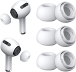 Asendus k&otilde;rvatropid airpods pro jaoks koos m&uuml;rav&auml;hendusavaga, 3 paari silikoonist k&otilde;rvaklappe airpods pro jaoks koos kaasaskantava hoiukarbi ja laadimiskarbiga (medium, white)