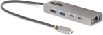Startech.com 3 pordiga Usb-c jaotur, 2,5 Gbps Ethernet, 100 W Pd Pass-through, 10 Gbps, 2x Usb-a/1x Usb-c, Mini Usb jaotur, Usb C kuni Usb