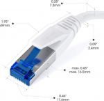 Kabeldirekt Cat 7 Etherneti kaabel, 5 m, valge, 10 Gbps