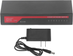 Gigabit Poe l&uuml;liti, 110v-220v 8 pordiga gigabit Poe l&uuml;liti Plug and Play 8 pordiga Poe gigabit Ethernet Plus l&uuml;liti, seinale paigaldatav Etherneti jagaja l&uuml;liti metallkorpusega kodule