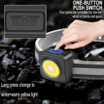 Bestsun Laetav Led pealamp 1200 luumenit Cob pealambid punase tulega, &uuml;liheledad Led pealambid 4 režiimiga, veekindel, reguleeritav pealamp jooksmiseks, kalastamiseks