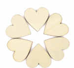 Crazy-m 75 puidust s&uuml;dame komplekt, 60 mm s&uuml;damekujulised puidust kaunistused, naturaalsed puidust kettad, v&auml;rvimata puidust s&uuml;damed kaunistused isetegemise k&auml;sit&ouml;&ouml; jaoks, kaunistused, naturaalsed puidust kettad