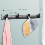 Alxbsone seinakonksude riiul 4 konksuga riputamiseks, mantlikonksud, sein, vastupidav alumiiniumisulamist ruumis&auml;&auml;stlik seinariiul garderoobi, vannitoa, k&ouml;&ouml;gi jaoks (hall)