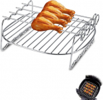 Kahekihiline roostevabast terasest varraste k&uuml;psetusplaat, mis &uuml;hildub &otilde;hufrit&uuml;&uuml;ri, v&auml;ligrilli, r&ouml;stri, p&ouml;&ouml;rdahjuga, tervislikuks eluks