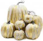 Otmvicor 7 tk kunstlikud k&otilde;rvitsad kuldse pintsli, valged vahuk&otilde;rvitsad s&uuml;gisperioodiks Halloweeni t&auml;nup&uuml;ha festivali kaunistused (kuldne pintsel, valge)