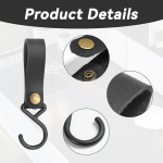 8 metallist S-kujuliste riputuskonksude pakk, S-konksud, mustad, plastikust konksud, riputuskonksud, mantlikonksud varrastele, mantlikonks, r&auml;tik, k&ouml;&ouml;k, vannituba, telkimine (must)