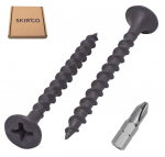 Skir'co (50 tk) must fosfaatviimistlus 3,5 x 45 mm kipsplaadi kruvid puidule, phillips kipsplaadi kruvid