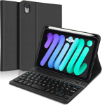 Sengbirch klaviatuurikohver ipad mini 7 (a17pro) 8,3 tolli 2024 jaoks &ndash; prantsuse azerty klaviatuur, eemaldatav juhtmevaba bluetooth klaviatuurikohver ipad mini 7 8,3 tolli 2024 jaoks, must