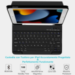 Ipad 10.2 &uuml;mbris, ipad 9th/8th/7th klaviatuuriga &uuml;mbris klaviatuuriga ipad air 3 10.5 jaoks, sisseehitatud pliiatsi hoidik bt klaviatuur, automaatne unerežiimi/&auml;rkveloleku funktsioon