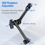 Emart 11-tolline magic arm koos superklambriga crab pliers clip, reguleeritav articulated arm lauakinnitus 1/4-tollise keermega fotograafia, dslr kaamera, led-valgusti jaoks