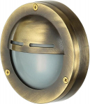 Licht-erlebnisse Agia v&auml;lisseinalamp messingist Ip64 v&auml;ikese l&auml;bim&otilde;&otilde;duga 14 cm merestiilis lamp v&auml;lisuksele r&otilde;dule terrassile