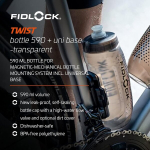 Fidlock Bike Base Twist veepudel, l&auml;bipaistev must, 590 ml, 590 ml