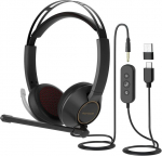 Nuroum Hp11-du Usb mikrofoniga k&otilde;rvaklapid, kahesuunalised, mugavad