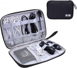 Kaablikorraldaja kott elektroonikatarvikute kott reisikaablikott universaalne elektroonikakorraldaja, sobib kaablitele, k&otilde;vaketastele, sd-kaartidele, hiirtele, laadijatele (black), must, modernne