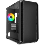 mATX PC korpus - SHARKOON - MK2 RGB - Must - Eelnevad ventilaatorid - Kahekordse radiaatori tugi