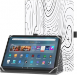 Hoyixi universaalne &uuml;mbris 10&ndash;11 tolli tahvelarvutile Fire Max 11 2023 / 11 tolli Lenovo Tab P11 koos aluse, folio ja k&auml;erihmaga, kaitse&uuml;mbris 10&ndash;11 tolli Samsung Lenovo Android tahvelarvutile &ndash; Mountain White