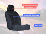 Fraysels auto istmekatete komplekt, universaalne istmekate, t&auml;ielik komplekt, esi- ja tagaistmete katted, must, 9 t&uuml;kki
