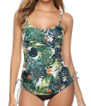 Ujumisriided naistele Ocean Plus, must/roheline