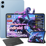 Tahvelarvuti Oscal Pad 100 12" Android 15 2.4G+5G Wifi RAM 36GB ROM 256GB/SD 2TB 9000mAh 16MP+8MP Sinine + K1