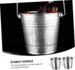 Besportble metallist &scaron;ampanja&auml;mber 2 tk, j&auml;&auml;-&auml;mber 2 l, &scaron;ampanja veinipudeli jahuti k&auml;epidemega, peo veinipudeli jahuti, roostevabast terasest joogik&uuml;lmutusn&otilde;u, j&auml;&auml;-&auml;mber