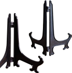 Woohome 15 cm mustad plastmassist molbertid, 20 tk pakis, taldrikute alused, pildiraamide alused, taldrikute alused piltidele, kodu pulmade kaunistamiseks