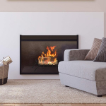 Relaxdays, must ruudukujuline terasest kaminav&otilde;re, kamina ja grilli kamin, tugev ja vastupidav, kaminav&otilde;re jalgadega, k x l x s: 16 x 58 x 28 cm, l