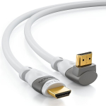 Deleycon Hdmi nurgakaabel 0,5m 4k Uhd Hdr valge