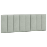 voodipeatsi padi, helehall, 140 cm, samet CFE4402757