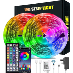 20 meetri RGB LED juostos "Bluetooth"ga dinamikas spalvade muutuv ja valgustuse reguleerimine