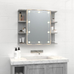 peegelkapp LEDiga, hall Sonoma tamm, 70 x 16,5 x 60 cm CFE235694