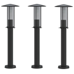 &otilde;ue lambipostid 3 tk, must, 60 cm, roostevaba teras CFE121866