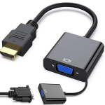 HDMI-VGA D-Sub kaabli muundur, must
