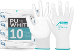Ace Pure White t&ouml;&ouml;kindad - 10 paari tundlikke kaitsekindaid t&ouml;&ouml;ks - en 388-10/xl (10 tk pakis)