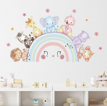 Seinakleebis lastetuppa Vikerkaar ja loomad
