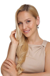 JwL Luxury Pearls H&otilde;bedast ringikujulised k&otilde;rvar&otilde;ngad ehtsate valgete p&auml;rlitega JL0633 sJL0633