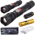 Taktikaline taskulamp Bailong Cree LED USB XML-L T6