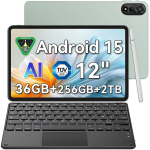 Tahvelarvuti Blackview x Gemini AI 2.0 MEGA 2 WiFi 12" 90Hz, RAM 36 GB ROM 256 GB/SD 2 TB,Android 15 WiFi 6, 9000mAh PC 2.0 Roheline + K1
