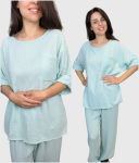 Pluus naistele Muslin, roheline
