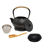 Valurauast teekann 1.5l koos soojendajaga Must