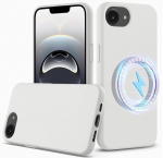 "Shell" MagSafe K&otilde;va silikoon (TPU) &uuml;mbris - valge (iPhone 16e)