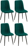 4 tk Dijon kangast toolid, dark green