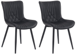 2 tooli Brady kunstnahast, Juoda