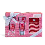 Komplekt Idc Institute In Love Foot Care naistele: jalalotion, 60 ml + jalakoorija, 60 ml + sokid, 1 tk.